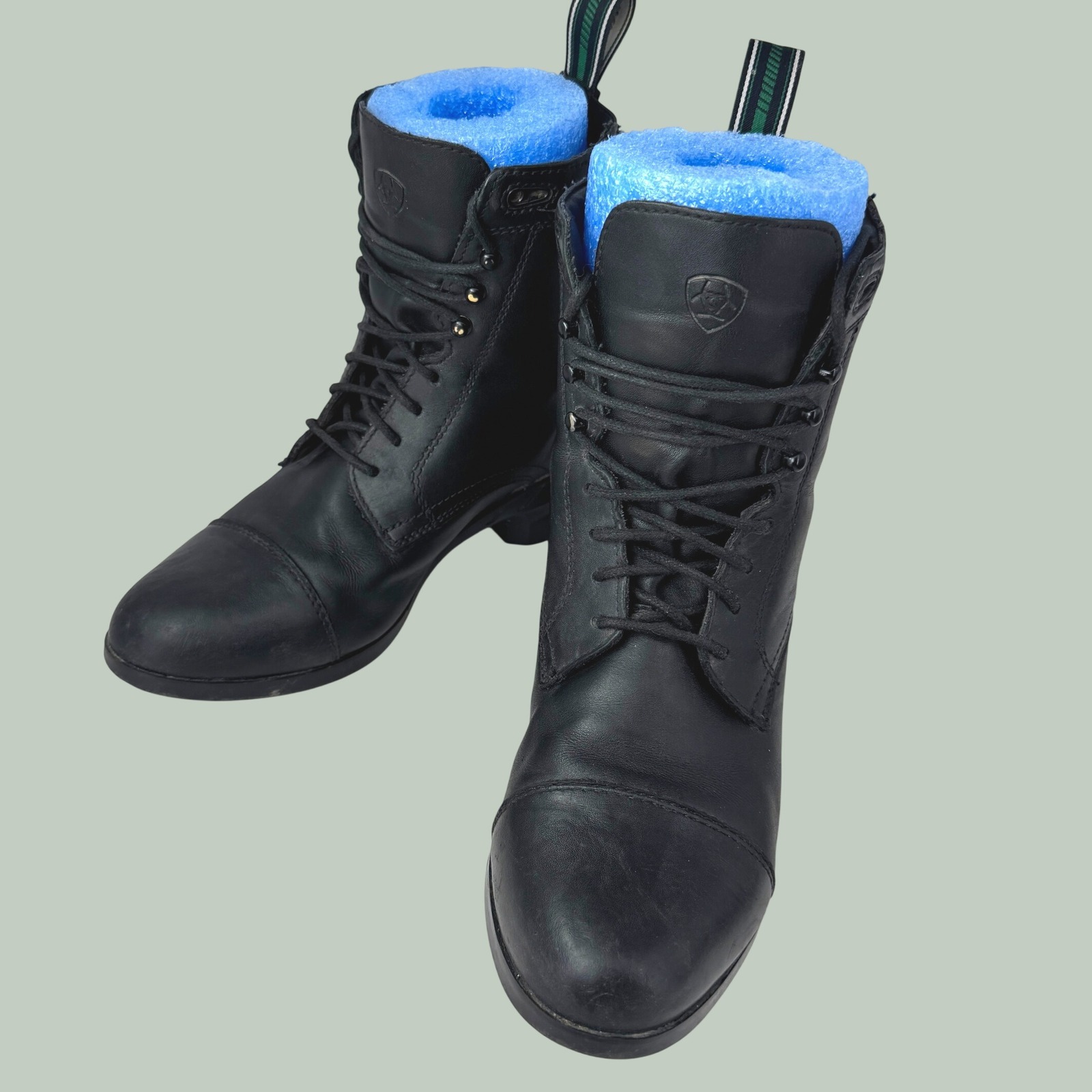 Ariat Heritage Iv Lace Paddock Boots Women 6.5b Black Leather Riding 10020123